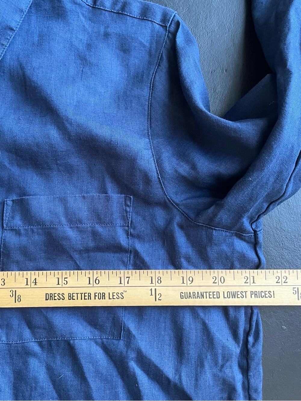 J. Jill Navy Button-Side Linen Tunic Top - Picture 3 of 10